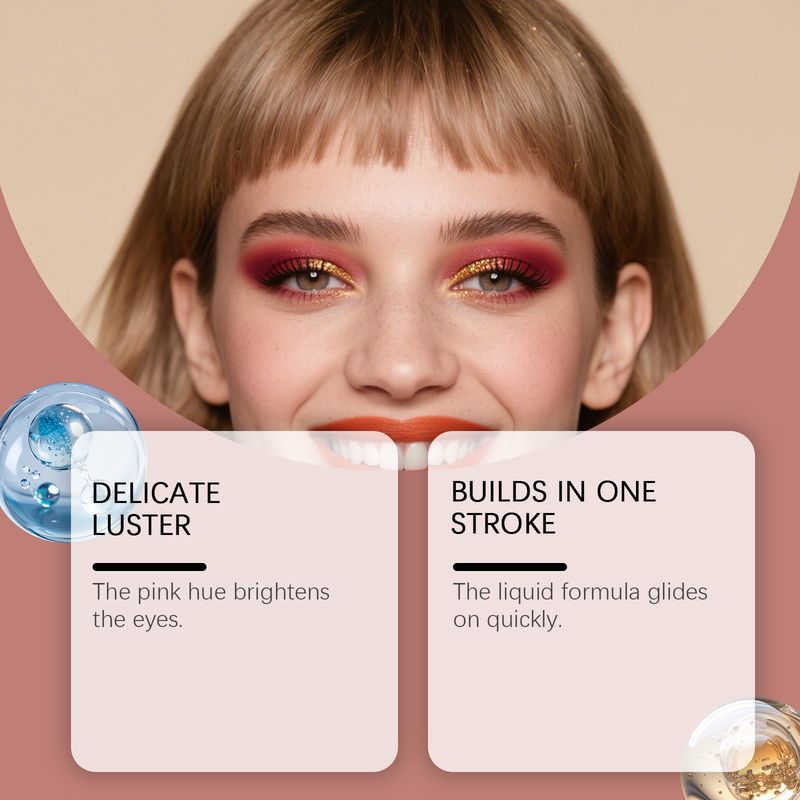 Zephoco Glitter Wine Red Liquid Natürliche Farbaufhellung Leicht aufzutragender Lidschatten für den täglichen Gebrauch_voghion.com