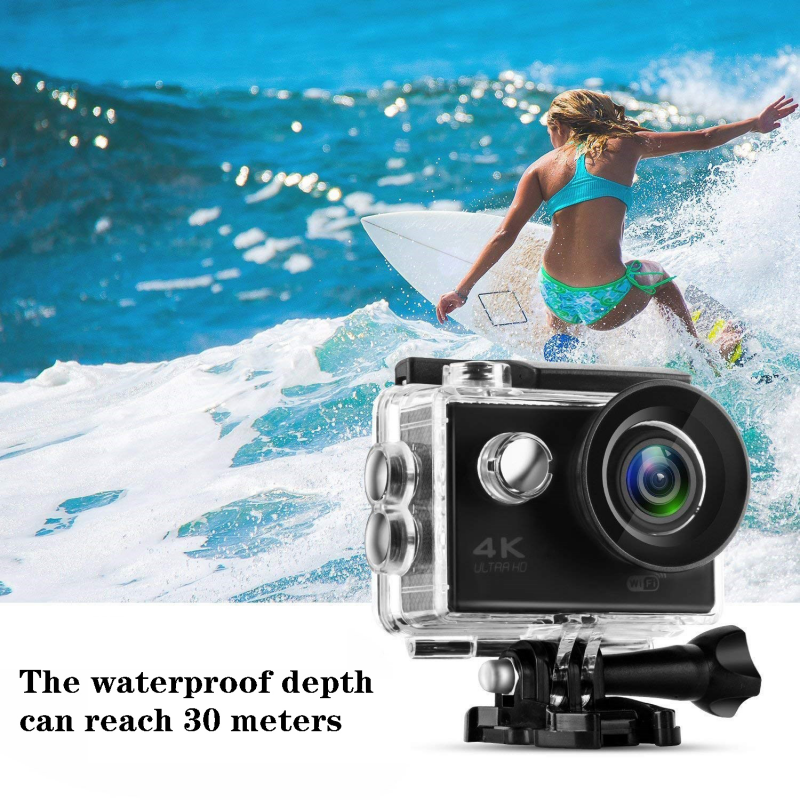 2.0" Action Camera Ultra HD 4K 30FPS WiFi Underwater Waterproof Helmet Bicycle Video Recording Cameras Outdoor Sport Cam_voghion.com