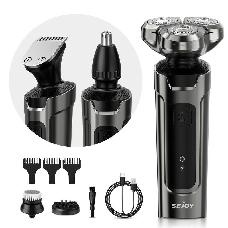 Herren Elektrischer Bartrasierer Trimmer Razor USB Wiederaufladbare Haarrasiermaschine_voghion.com