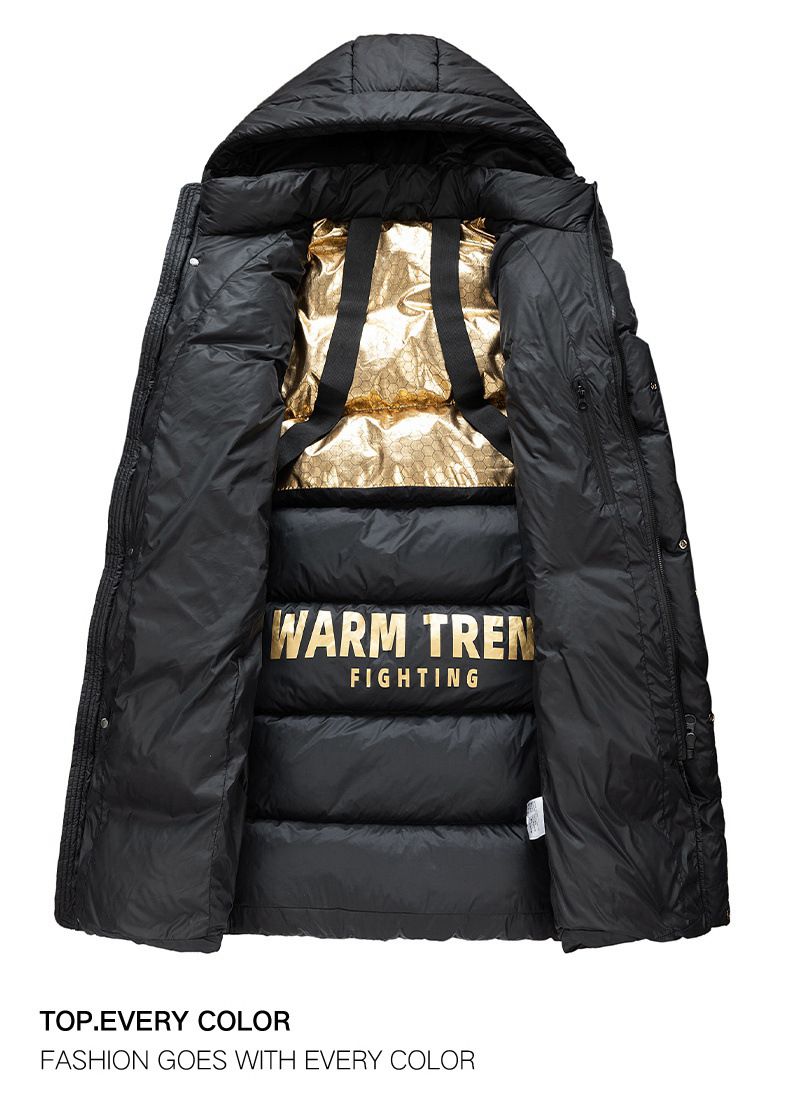 Langärmliger Wintermantel mit Graphen-Futter – Unisex-Thermoparka | Schwarze Jacke mit Kapuze | Winddicht & Antistatisch | Streetwear Essential (S-3XL)_voghion.com