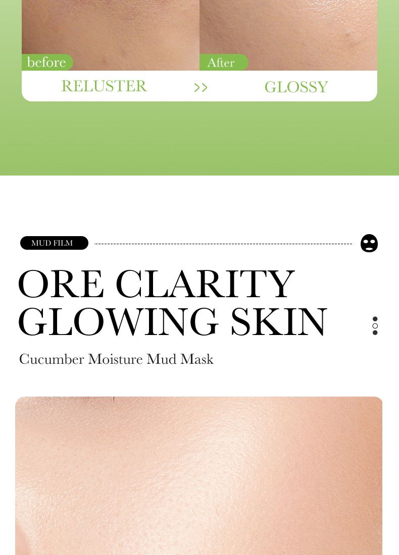 BIOAOUA Dead Sea Mud Whitening Mud Mask 8gx10pcs Hydrating Oil Control Cleansing Mask Moisturizing Mask_voghion.com