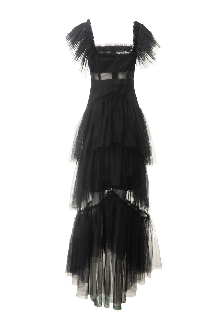 2023 Damen Sommer Neues Produkt Leichtes Luxus Modisches Mesh Taillenkollektion Langes Schlankheitskleid 232207_voghion.com