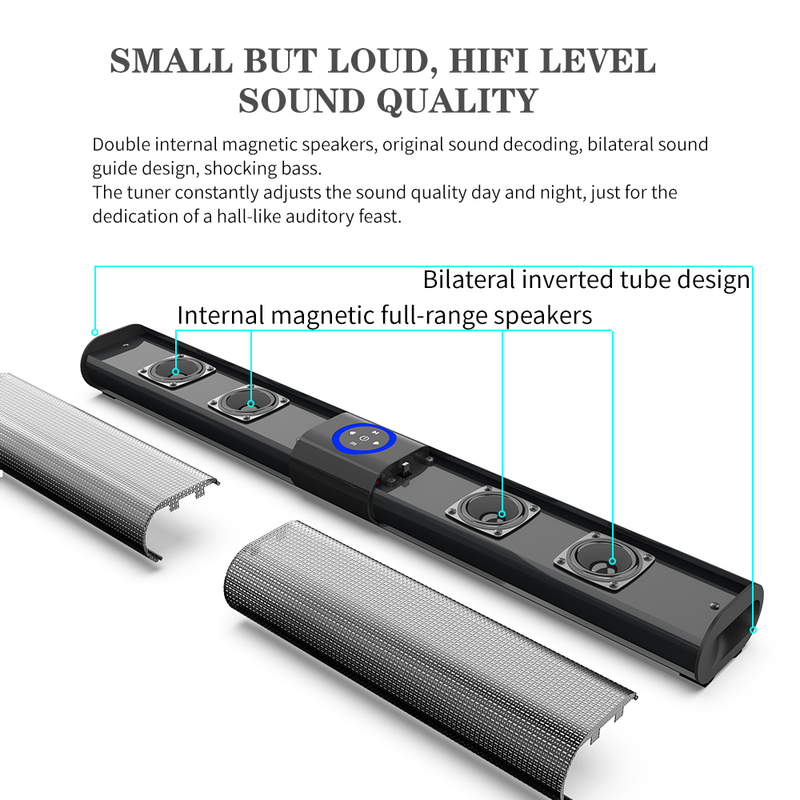 Bluetooth Bar System Super Power Ljud Högtalare Trådbunden Trådlös Surround Stereo För Hemmabio TV-projektor_voghion.com