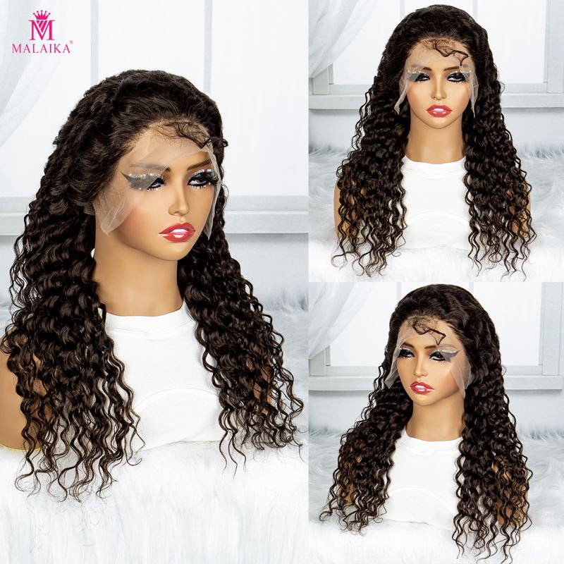 Parrucche per capelli umani con onda profonda anteriore in pizzo 13 * 4 in pizzo 4 # Parrucche ricci per capelli BOB per uso quotidiano delle donne_voghion.com