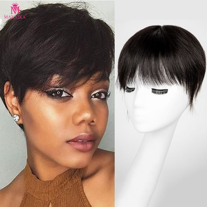 MALAIKA Toppers per capelli umani per donne Sottili in Toppers con frangia Frangia per capelli lisci Parrucchino per donna_voghion.com