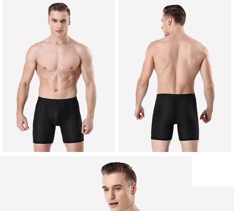Intimo da uomo Slip sportivi da uomo Boxer estesi traspiranti Fitness Ice Silk_voghion.com