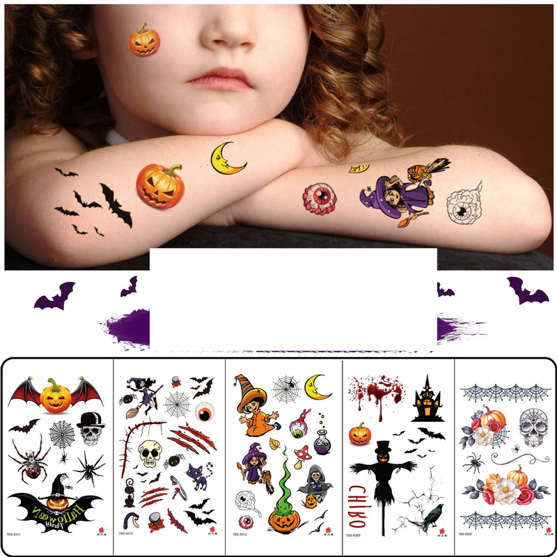 Halloween Tattoo mit simulierter Kinderrequisiten Narbe Lustige Narbe Wasserfester Wundaufkleber_voghion.com