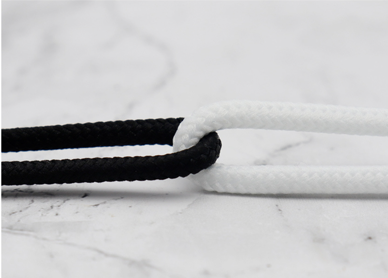 Mežģīņu pārgājienu apavi, nodilumizturīgi, apaļi vienkrāsaini poliestera masīvi austi apavi, kas dekorēti ar sportam atbilstošu virvi_voghion.com