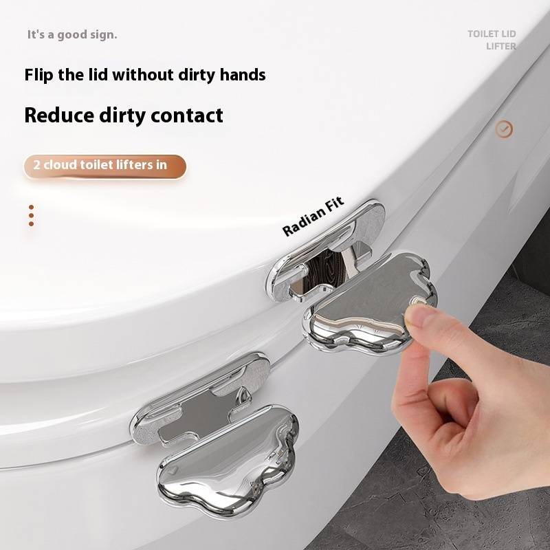 Toilet Seat Lifter - Hygienic Hands-Free Handle For Easy Opening (Universal Fit For Most Toilet Seats)_voghion.com