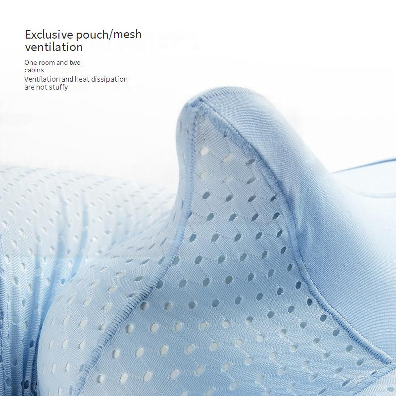 Men's Underwear Ice Silk Mesh Breathable Boxer Briefs Double Warehouse Gun Egg Scrotum Support Bag Pants_voghion.com
