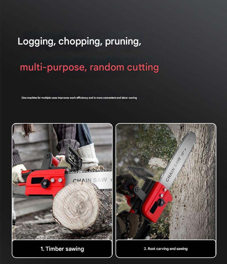DaVKing Sega a catena elettrica agli ioni di litio da 12 pollici, motosega ricaricabile per la lavorazione del legno, sega per abbattimento, potatura da giardino, sega portatile, artefatto da taglio_voghion.com