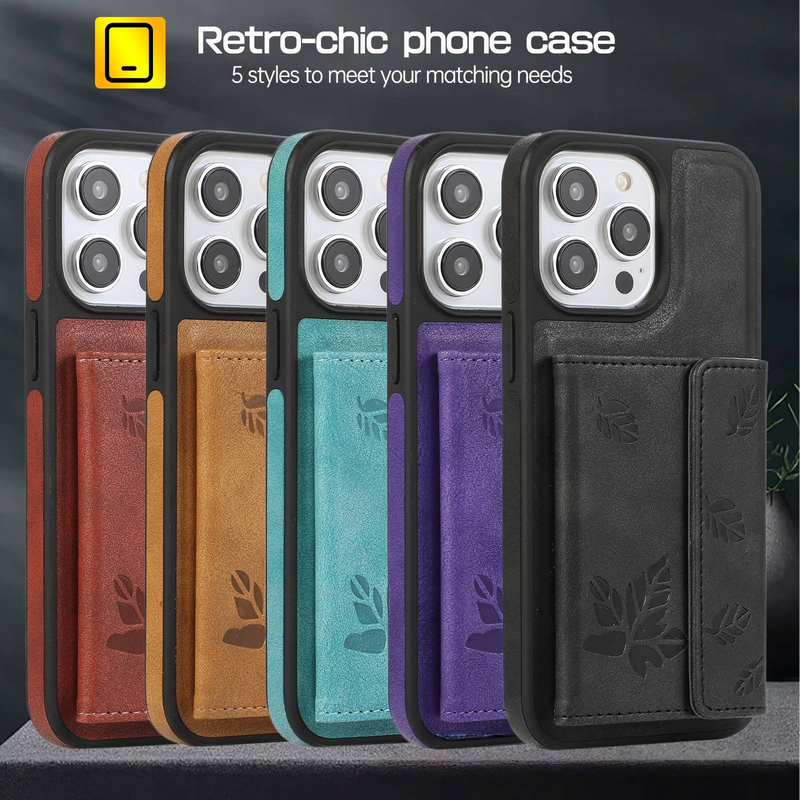 Magnetic Card Holder Phone Case For Slim Wallet & Protective Cover With Vintage Style_voghion.com
