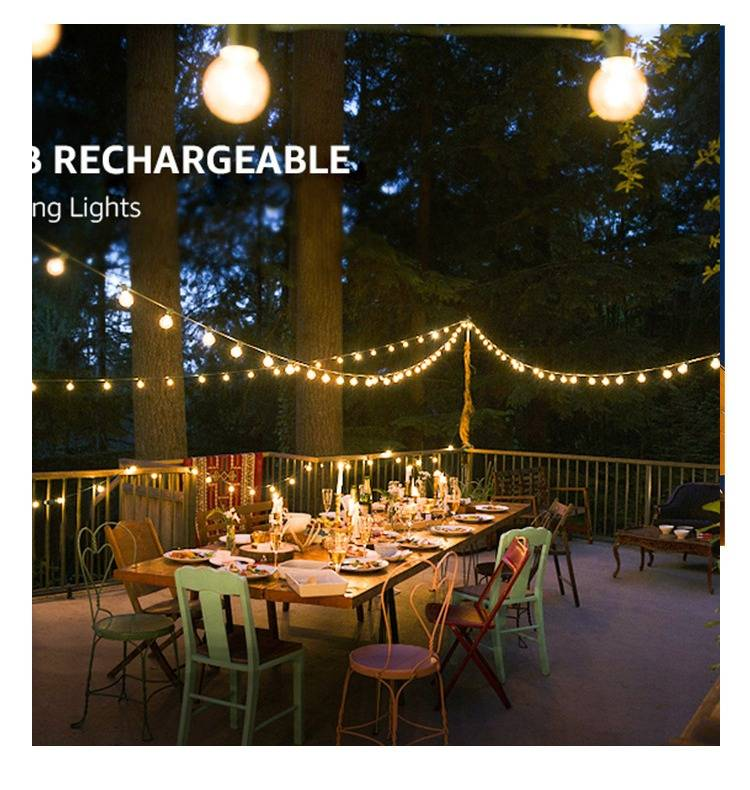 Waterproof Solar LED String Lights For Outdoor Camping, Garden Party Decor, Battery Operated Fairy Lights With 12/30/50 Bulbs, 4.5/6/10 Meters_voghion.com