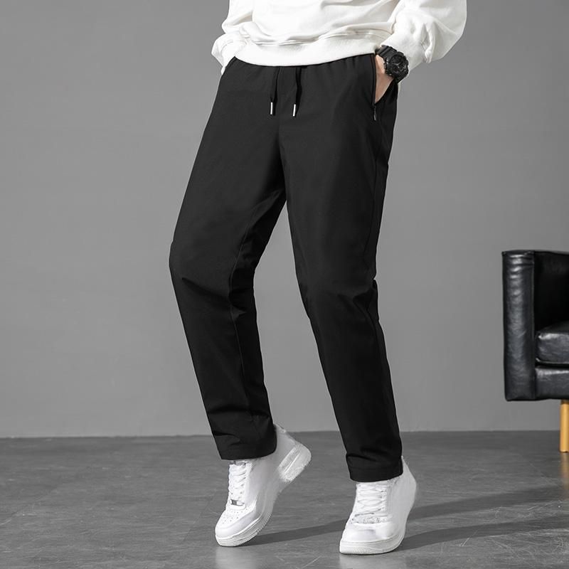 Herrenbekleidung Winter Warme Daunenhose - Winddichte Outdoor-Wanderhose mit Entendaunenfüllung, lässiger Straight-Leg-Stil für Stadt und Berge_voghion.com