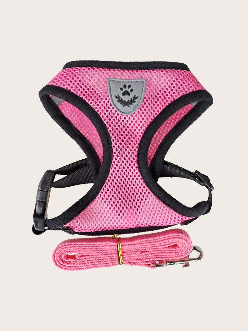 A Set Of Dog Leash, Pet Harness, Dog Collar - Vest - Style Dog - Walking Essential For Outdoor Use_voghion.com