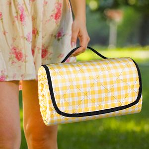 Large Picnic Blanket Waterproof Foldable 203.2cm X 152.4cm ,3 Layer Beach Sandproof, Machine Washable Outdoor Camping_voghion.com