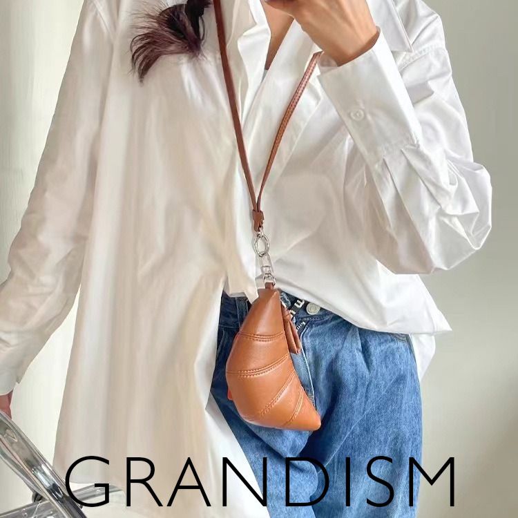 Mini-Croissant zum Aufhängen am Hals 2024 Neue Schaffellnische kann Knödel aus echtem Leder singen Geldbörse in Kartentasche für Frauen_voghion.com