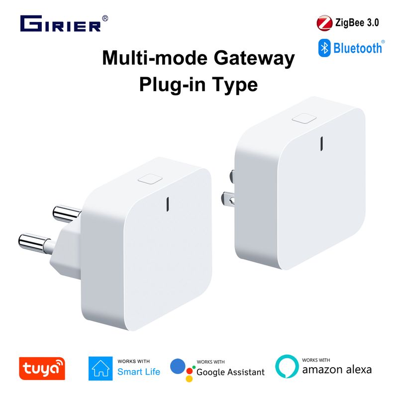 GIRIER Tuya Hub Plug-in Type Multi-mode ZigBee Bluetooth Gateway Bridge per Smart Home Automation Funziona con Alexa_voghion.com