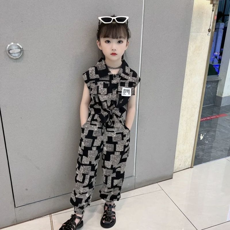 Kız Çocuk Seti Orta Çocuklar 5 Yaş 8 Çocuk Moda Pantolon Labirent Seti_voghion.com