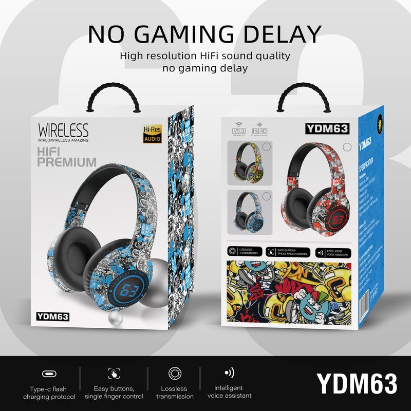 Spot Beliebte Graffiti Kreative Headset Bluetooth Headset Keine Verzögerung_voghion.com