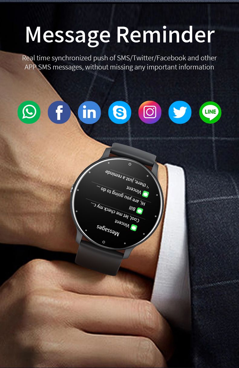 2025 Smart Frauen Voller Touchscreen Sport Fiess Uhr Mann Wasserdicht Bluetooth Anruf Für Android IOS Smartwatch Männer_voghion.com