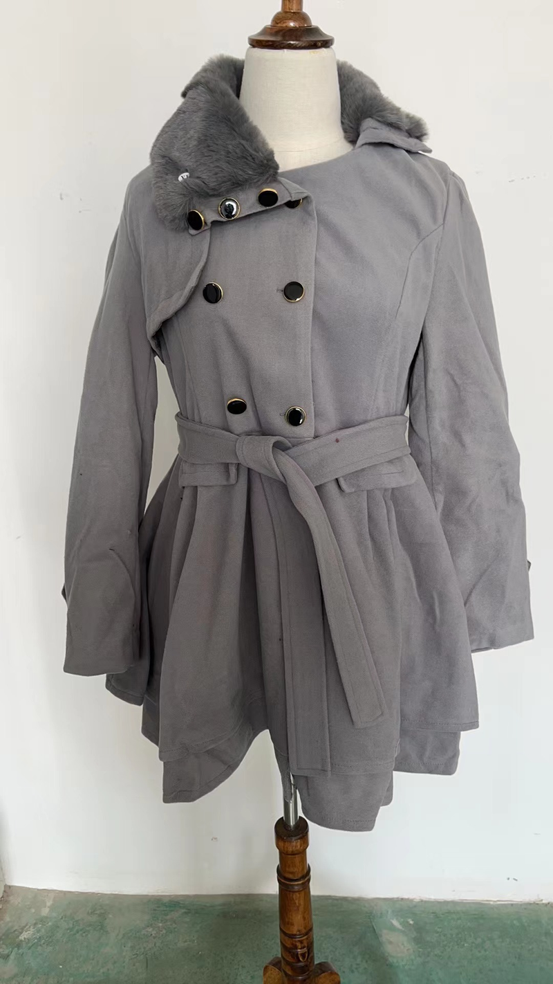 New women's slim fit long double breasted woolen coat, windbreaker for women_voghion.com