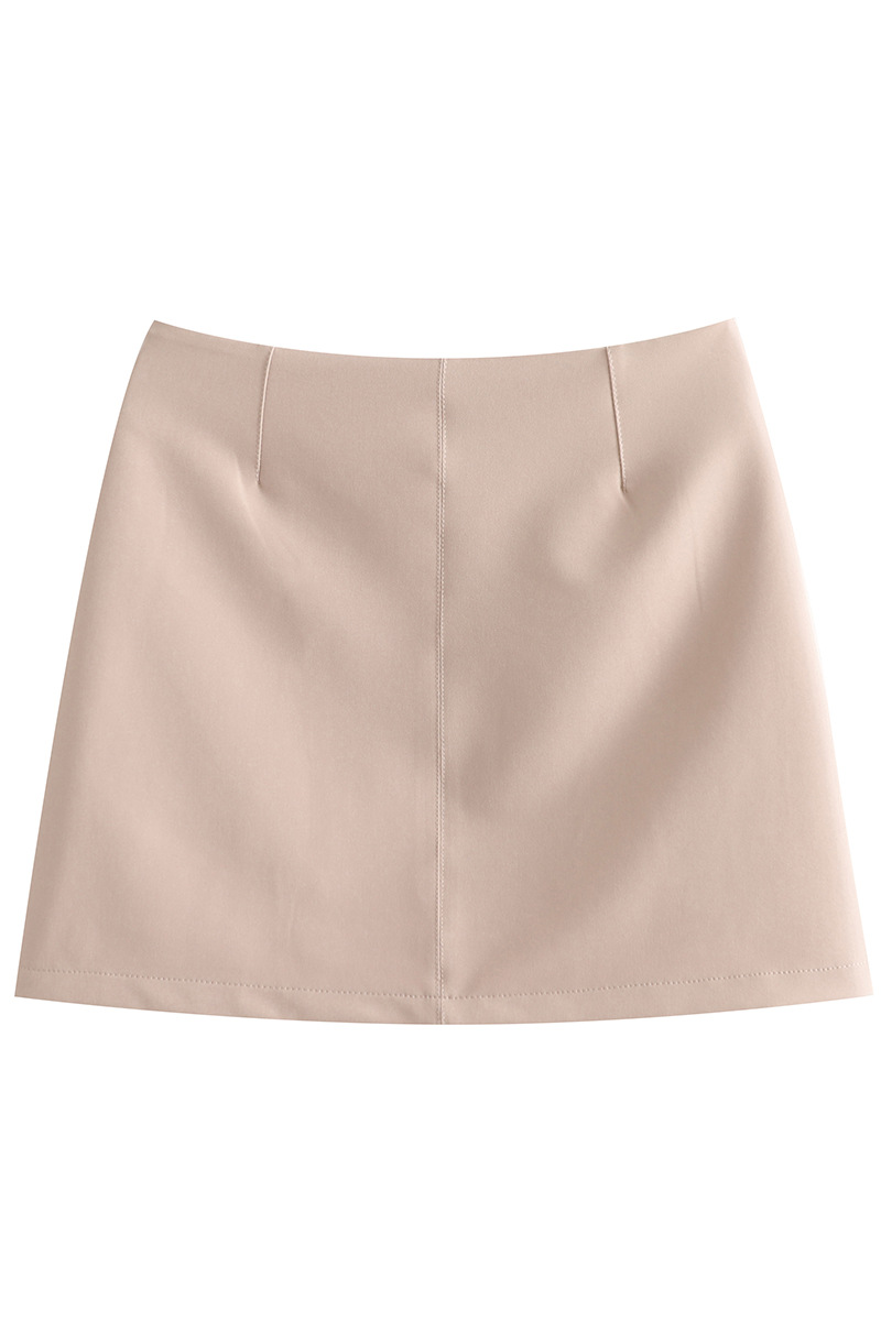 Giacca da donna corta con risvolto sottile da donna + minigonna con spacco a vita alta_voghion.com