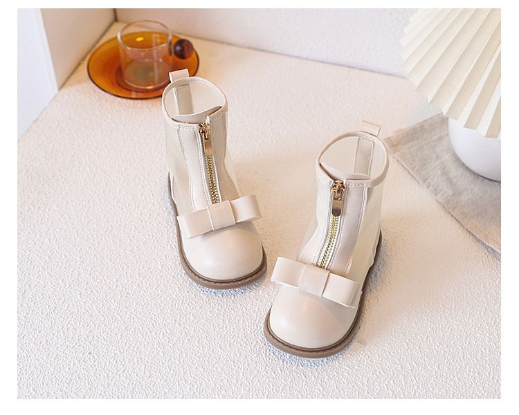 Atmungsaktive Mesh-Babystiefel für Mädchen – Stiefel im Prinzessinnenstil bis zur Wadenmitte mit Schleifendetail, leicht und bequem für Kleinkinder (1–6 Jahre)_voghion.com