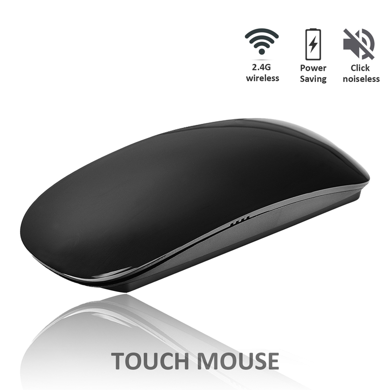 New Silent 2.4G Wireless Thin Touch Tablet Office Mouse_voghion.com
