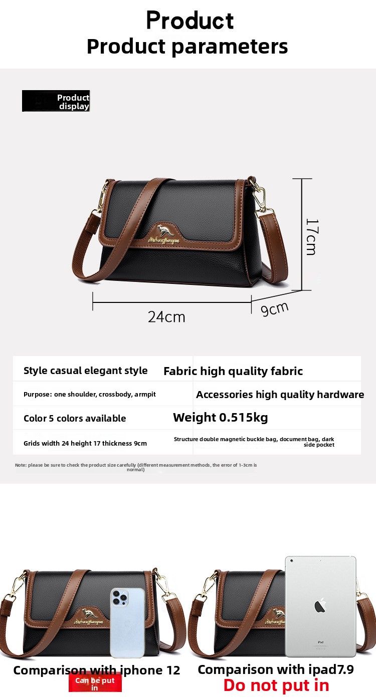 Borsa a tracolla piccola quadrata da donna, nuova collezione 2025 per donne di mezza età, per mamme_voghion.com