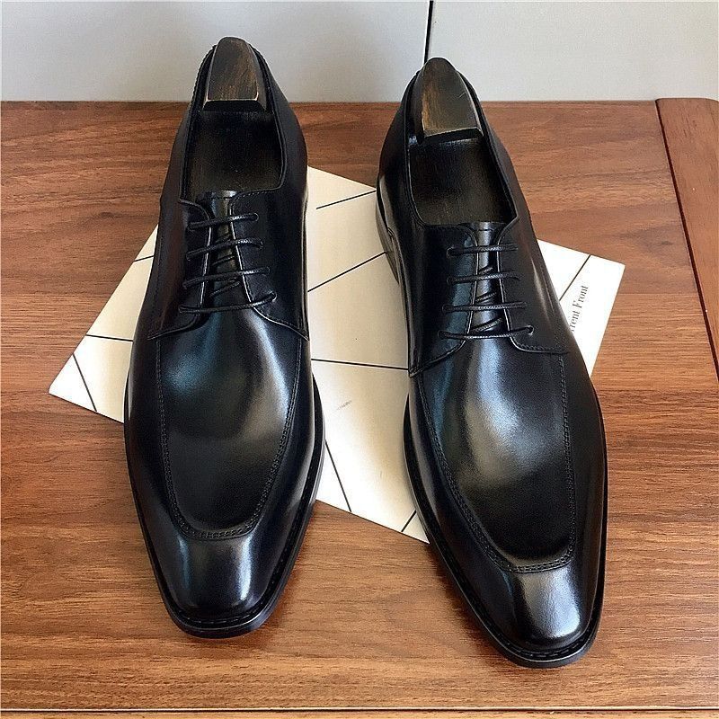 Derby Herren Formelle Casual Schnürschuhe Spitz Neu Britische Hochzeit Bräutigam Atmungsaktive Business Lederschuhe Für Männer_voghion.com