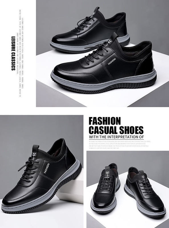 Douyin Herrenschuhe, neue Herren-Freizeit-Lederschuhe, atmungsaktive Herrenschuhe, weicher Boden, weiche Panel-Schuhe, Fahrschuhe, Erbsenschuhe_voghion.com