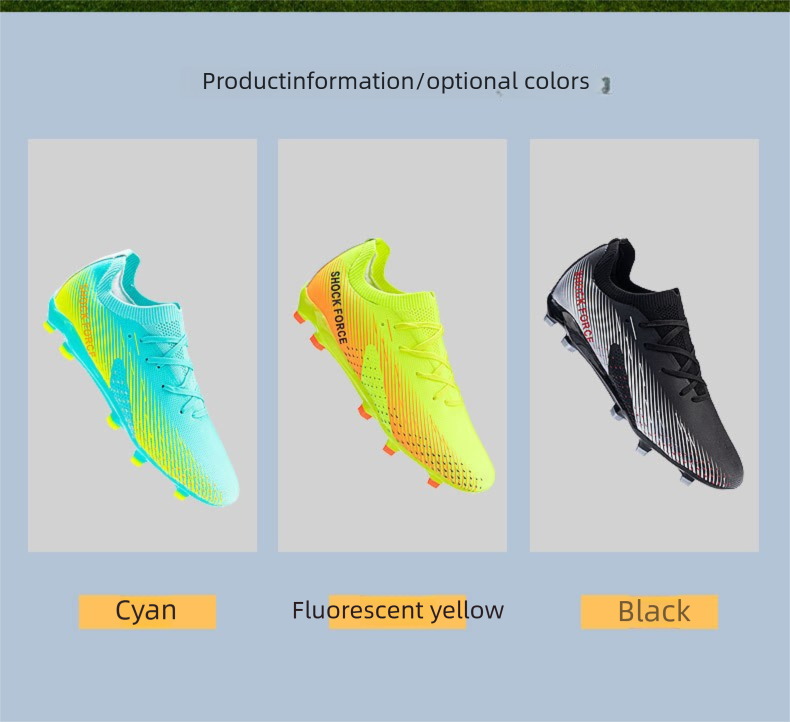 Zapatillas de fútbol para niños AG con tacos largos y cortos para estudiantes, de césped artificial para interiores, para competición y entrenamiento_voghion.com