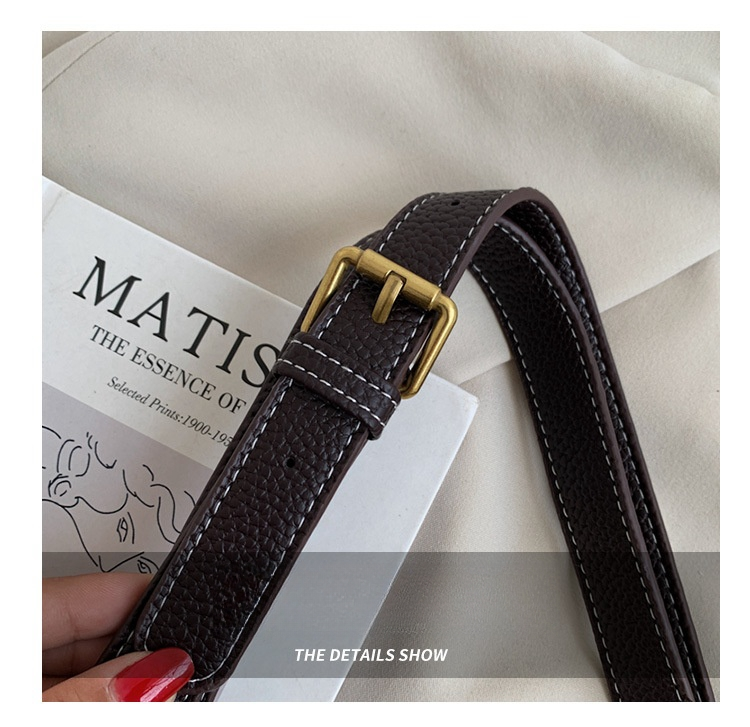 Women's casual single shoulder Tote bag large capacity middle crossbody leather canvas bag_voghion.com