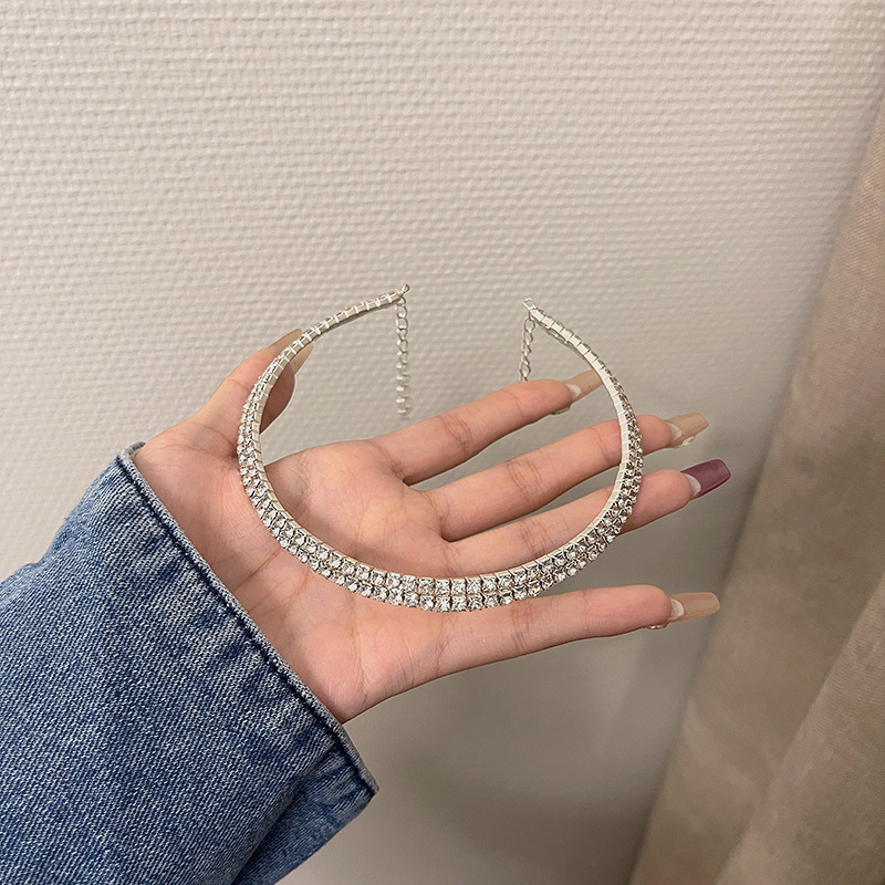 τσόκερ πολυστρωματική αλυσίδα κλείδας Bling προσωπικότητα μόδας υπερβολικό τσόκερ για γυναικεία αξεσουάρ_voghion.com