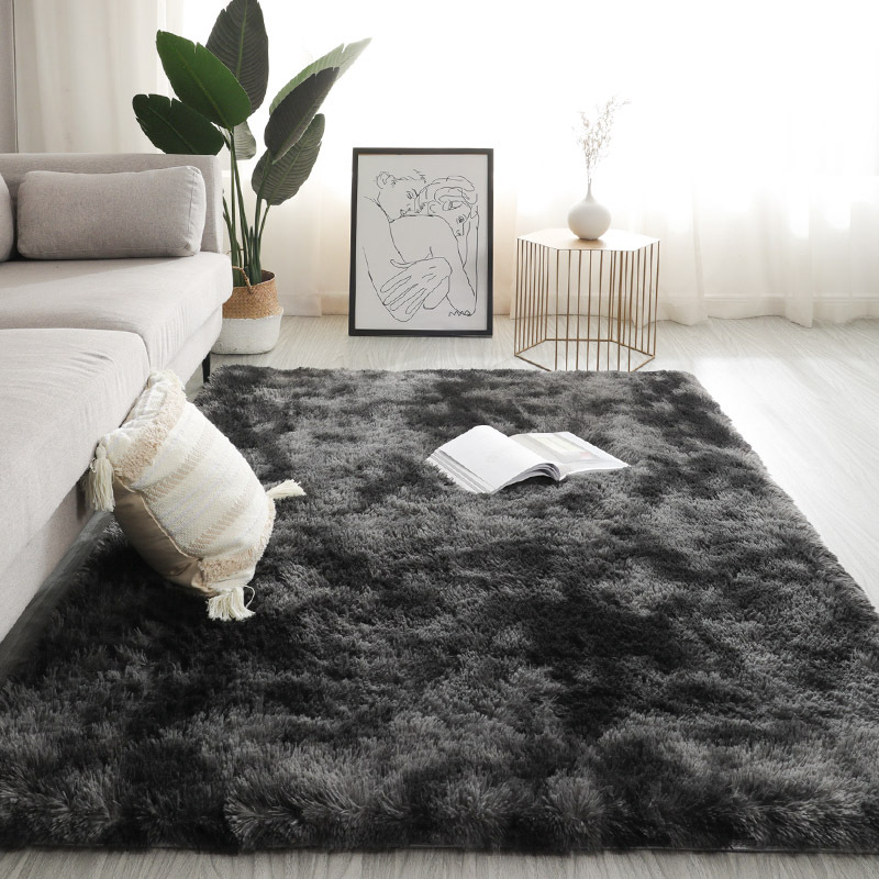 Carpet bedroom covered with Nordic ins, living room, coffee table, bedside girl room, under the bed, plush mesh red carpet floor mat_voghion.com