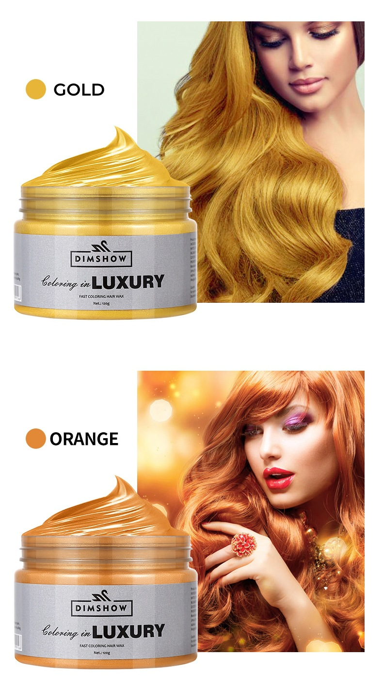 Temporary Hair Color Wax Diy Mud One-time Molding Paste Dye Cream Hair Gel for Hair Coloring Styling_voghion.com