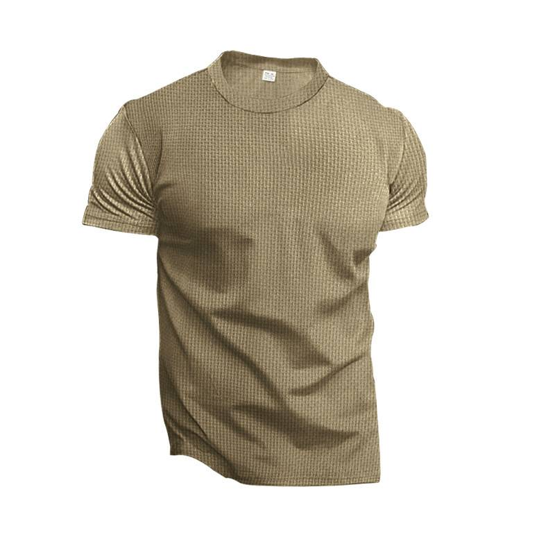 T-shirt à manches courtes pour homme, respirant et moulant, tendance été 2025._voghion.com
