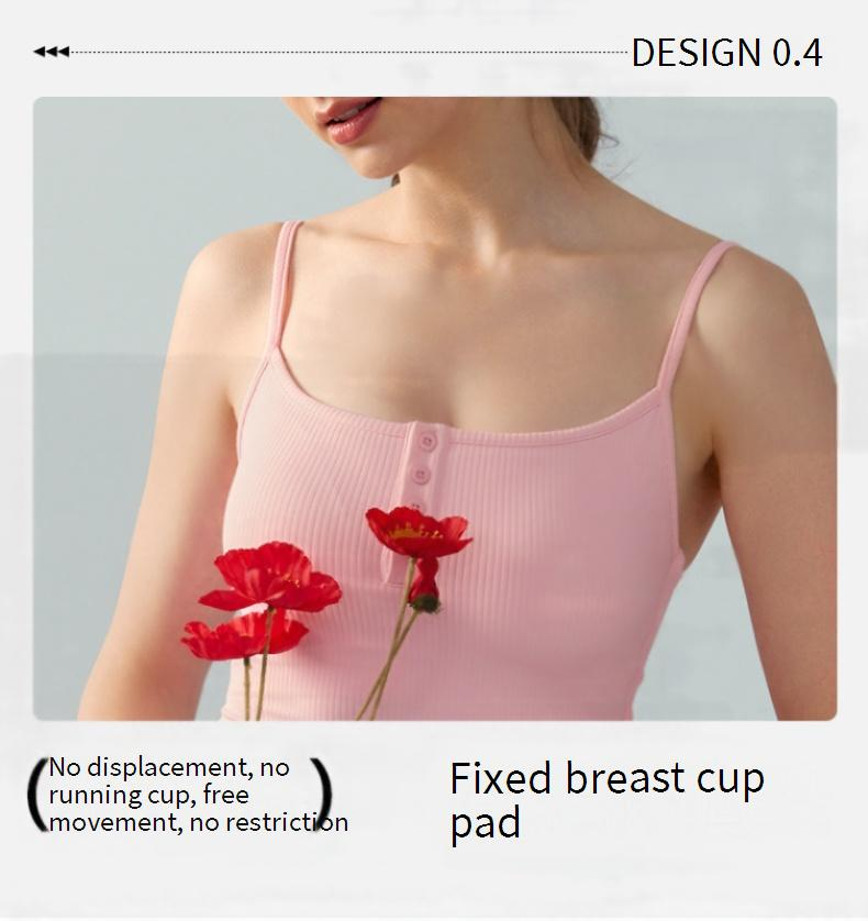 Odzież damska Seksowna koszulka do jogi z kwadratowym dekoltem i ramiączkami spaghetti z ochraniaczem na klatkę piersiową dla kobiet do noszenia jako warstwa zewnętrzna Uniwersalny i smukły top do pilatesu_voghion.com