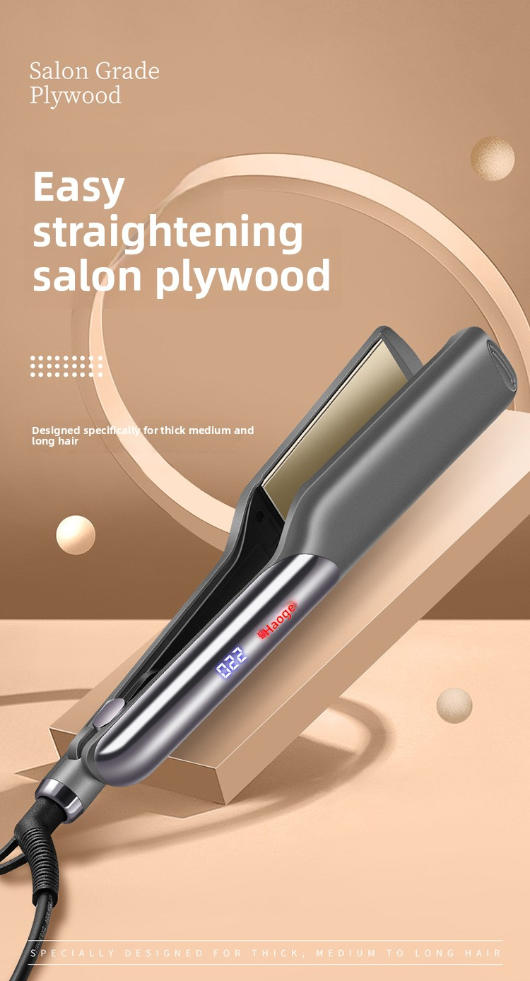 Piastra e ferro arricciacapelli - Strumento per lo styling 2 in 1 con piastra larga per risultati da salone (protezione dal calore con rivestimento in ceramica, tenuta a lunga durata)_voghion.com