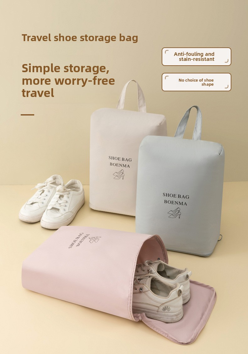 Travel Shoe Storage Bag - Large Capacity Dustproof & Water-Resistant Shoe Organizer With Handle (Anti-Mildew Portable For Suitcase Foldable Design)_voghion.com
