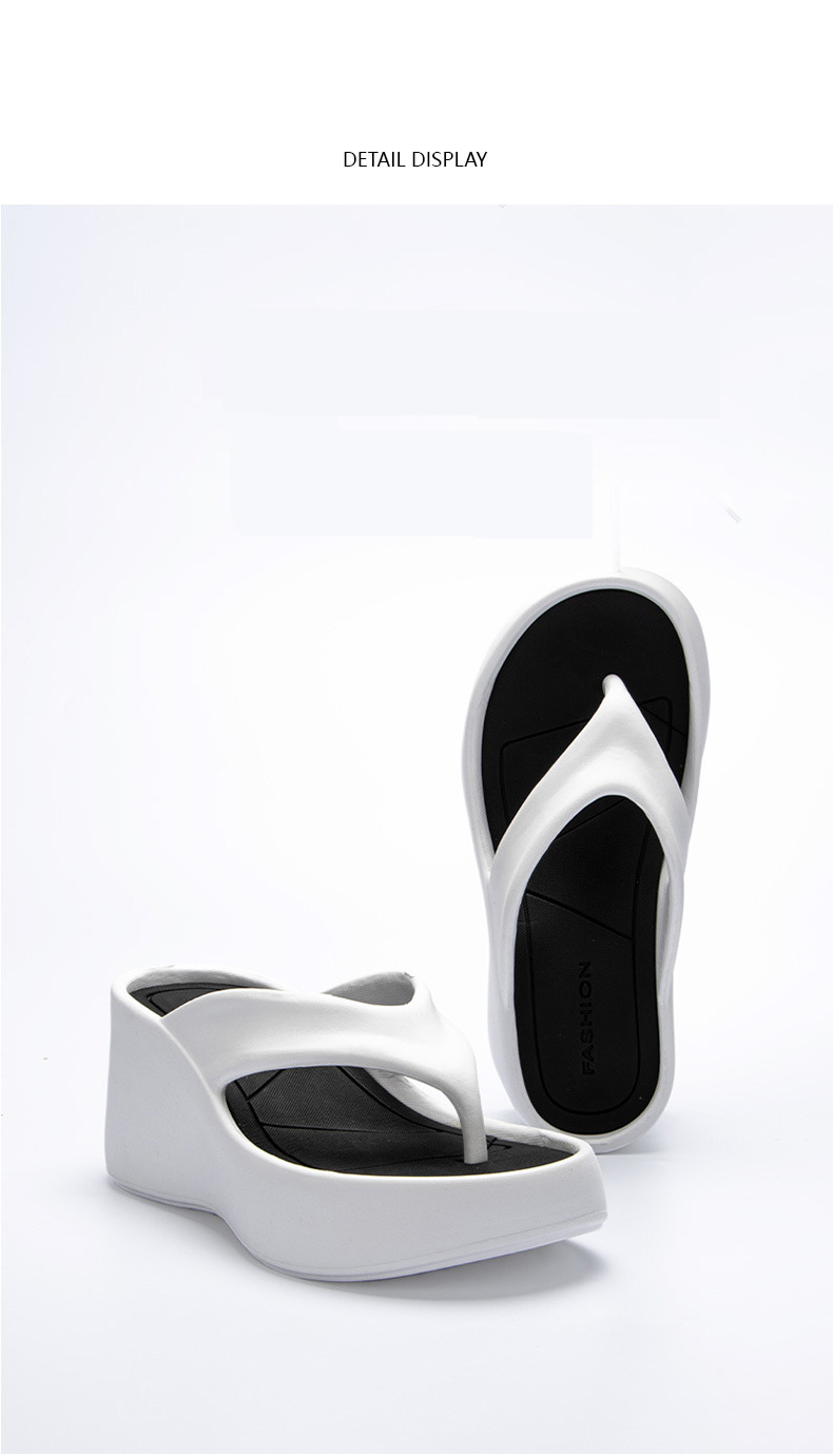 Women's Shoes Unisex Shoes Flip Flops Outdoor Wear EVA Platform Thick Bottom Beach Sandals High Heel Flip Flops_voghion.com