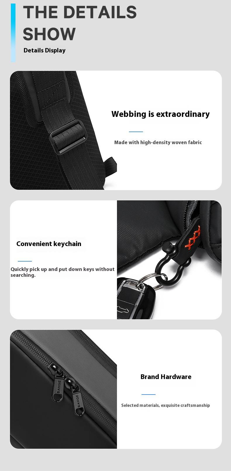 Borsa a tracolla Bange da uomo, borsa a tracolla per attività all'aperto e tempo libero, borsa a tracolla da uomo_voghion.com