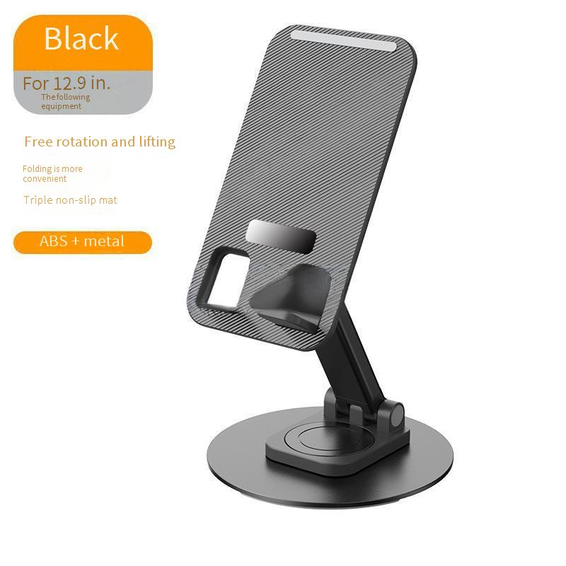 Verstelbare telefoonstandaard van aluminiumlegering, 360° draaibaar en opvouwbaar, universele luie beugel als cadeau (zwart/wit/blauw/roze/paars)_voghion.com