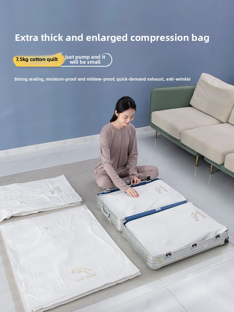 Vacuum Storage Bags With Electric Pump – Space-Saving Compression Bags For Blankets, Winter Coats & Travel (Quick-Seal, Heavy-Duty, Transparent)_voghion.com