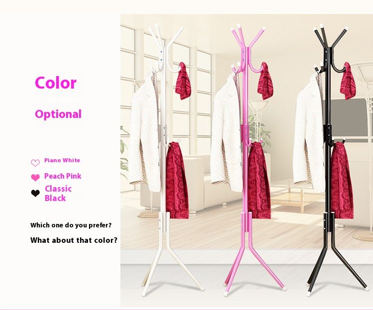12-Hook Heavy-Duty Iron Coat Rack – Modern Wall-Mounted/Standing Garment Hanger, Space-Saving For Bedroom, Entryway & Dorm_voghion.com