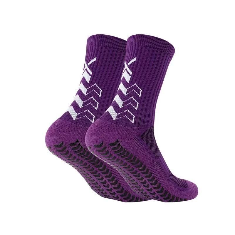 Performance-Fußballsocken mit dicker Frottee-Polsterung – rutschfest, atmungsaktiv und schnelltrocknend für Männer und Frauen – Laufen, Training und Sport _voghion.com