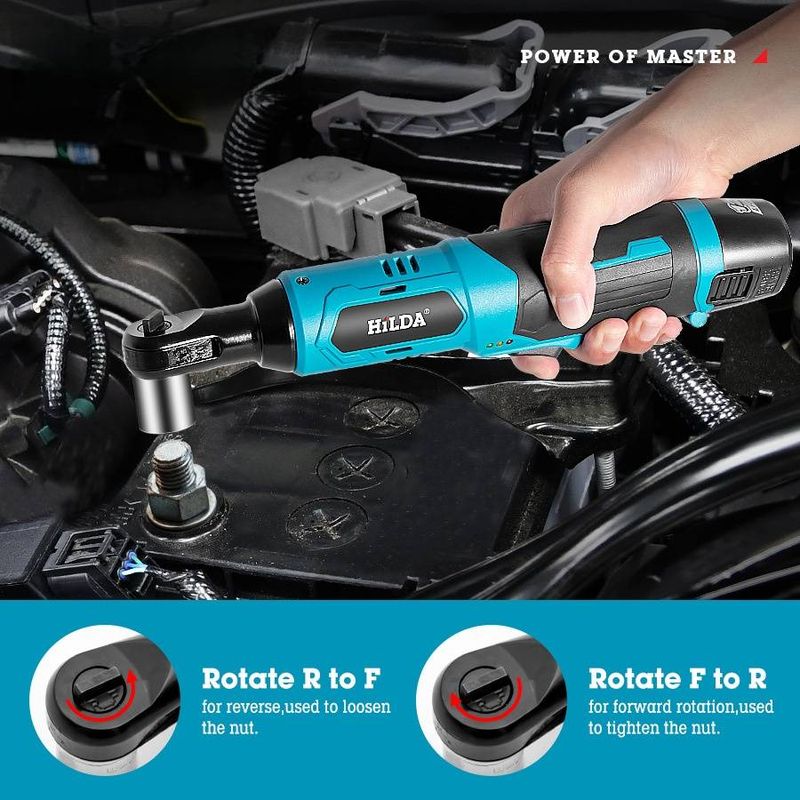 Professional 12V Lithium-Ion Cordless Ratchet Wrench – 1/2 Inch Drive, 57 Nm Torque, Lightweight & Ergonomic For Auto Repair & DIY_voghion.com