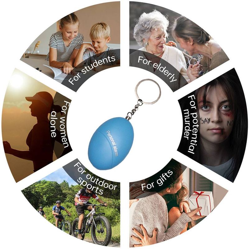 Self Defense Keychain Wrist Pom Pom Neoprene Keychain Set Women's Keychain Anti Wolf Keychain Set_voghion.com