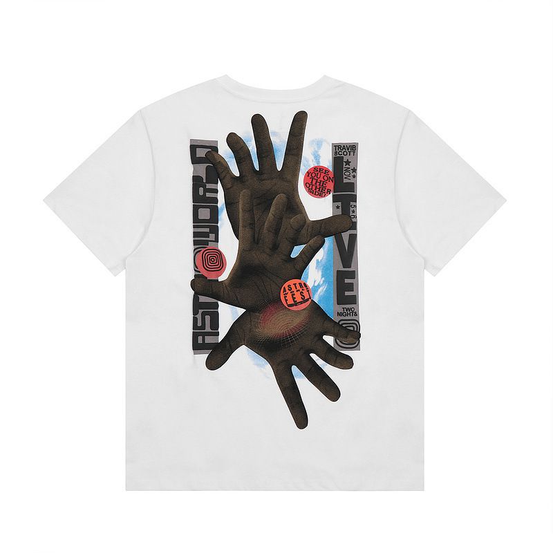 Amerikansk modemærke T ravis S cott Cactus Jack3D skumtrykt herre og kvinders løse kortærmede T-shirt bomuld_voghion.com